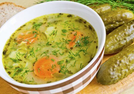 ohirochnyk (soup with pickled cucumbers)