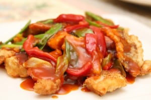 Stewed fish with vegetables