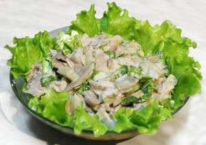 Chicken and mushroom salad