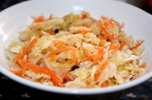 Pickled cabbage and carrots