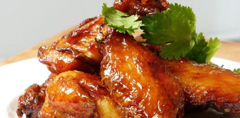 Honey baked chicken wings or the ultimate finger food