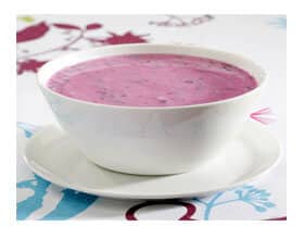 Bilberry and rice soup