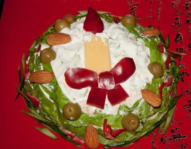 Salad “New Year Candle”