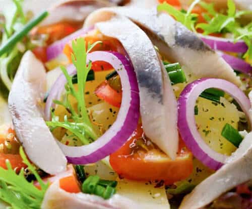Pickled herring salad