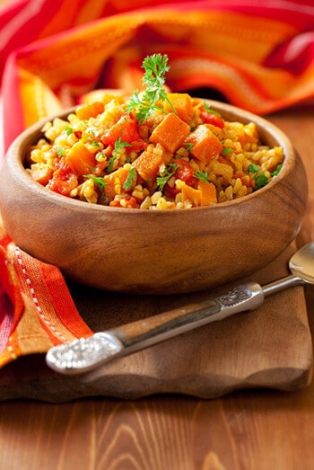 Meat pilaf with vegetables