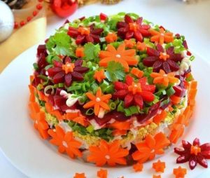 Herring and beetroot salad