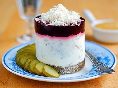Tasty appetizer with beetroot
