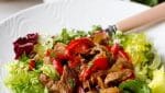 Easy beef salad with a bell pepper