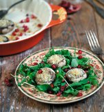 Stuffed champignons with walnuts and cheese