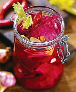 Pickled cabbage and beetroot salad