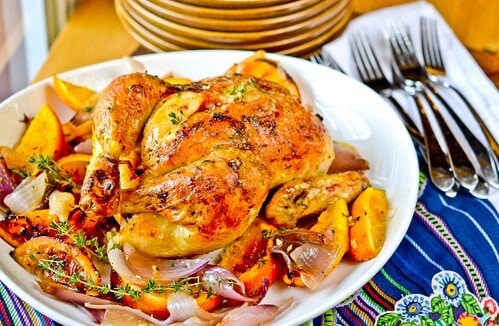 Chicken breast with oranges