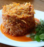 Baked cabbage with tomatoes