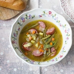 Potato soup with liver
