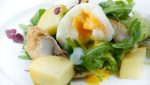 egg, cucumber and smoked mackerel salad