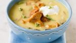 Potato and chanterelle mushrooms cream soup