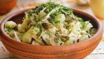 Pickled cucumber and cabbage salad