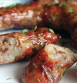 Pan-fried Sausage with Garlic and Dill