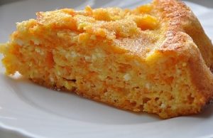 Carrot and cottage cheese pudding