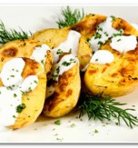 Roasted Potatoes with Garlic Sauce