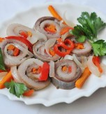 Marinated Herring with Carrot and Onion (Carpathian Recipe)
