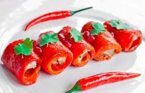Bell pepper rolls with brynza