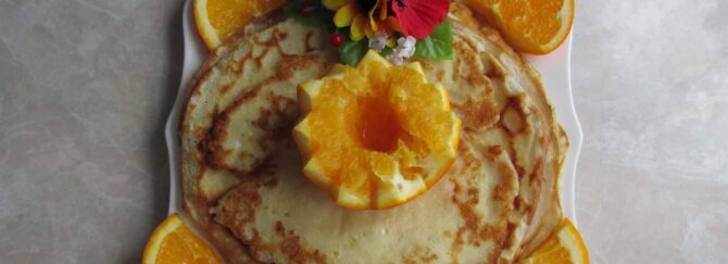 Pancakes with Flavorful Oranges