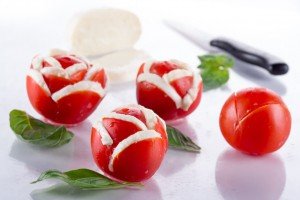 Tomato and brynza appetizer