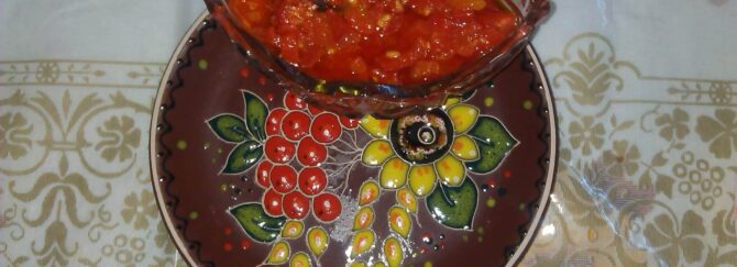 Adzhyka Sauce (Tomato and Red Bell Pepper Sauce)