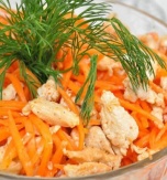 Carrot, Cabbage, and Chicken Salad