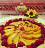 Peach and Raspberry Pie with Shortcrust Pastry
