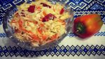 Pickled carrot, cabbage, and bell pepper salad