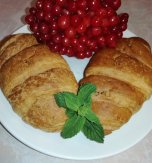 Croissants with guelder rose berry filling