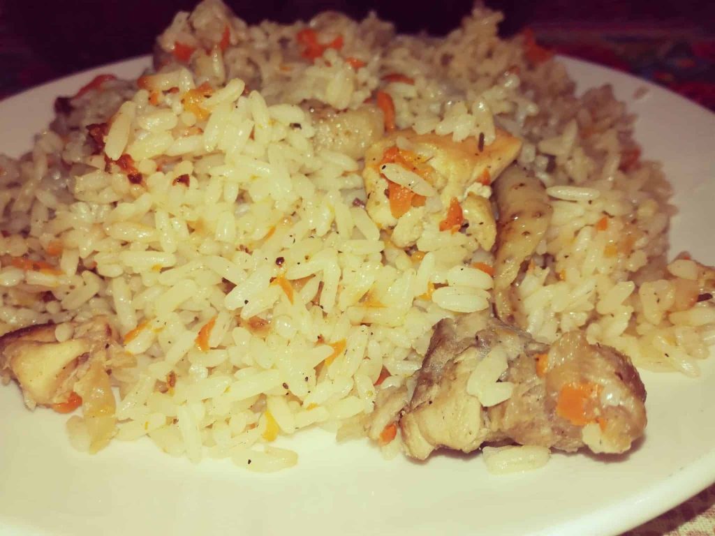 Chicken pilaf with carrot and onion Ukrainian recipes