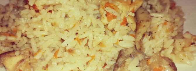Chicken and carrot pilaf