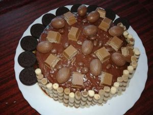 Chocolate custard cake