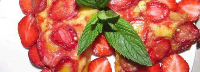 Light and airy strawberry pie