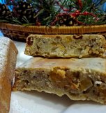 Rich Christmas cake with lots of dried fruits and nuts