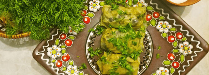 Mushroom stuffed cabbage rolls – Vegetarian holubtsi
