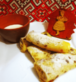 Nalysnyky – Ukrainian cheese filled crepes