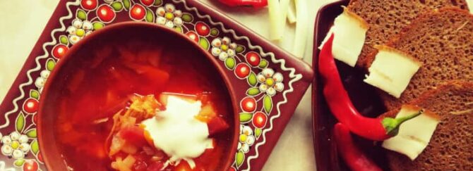 Roasted beet soup with kidney beans