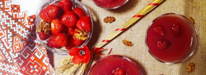 Strawberry dessert – Ukrainian kysil