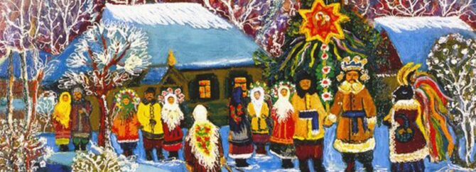 Ukrainian home decor for New Year holidays