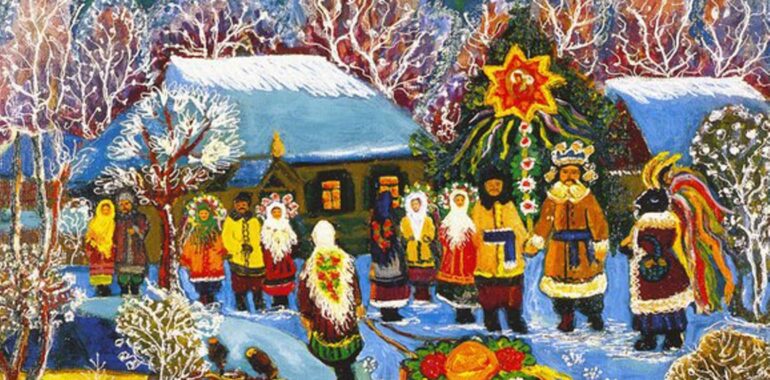 Ukrainian home decor for New Year holidays
