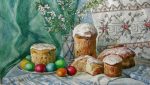 Old Ukrainian Easter cake