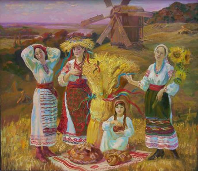 Ukrainian bread and women