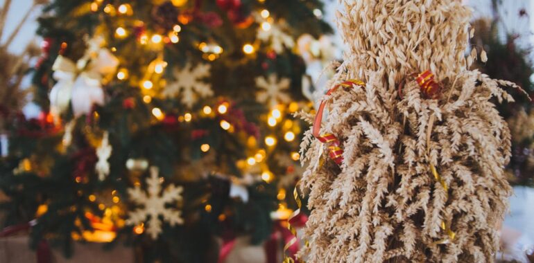 Traditional Ukrainian home decorations for Christmas and New Year