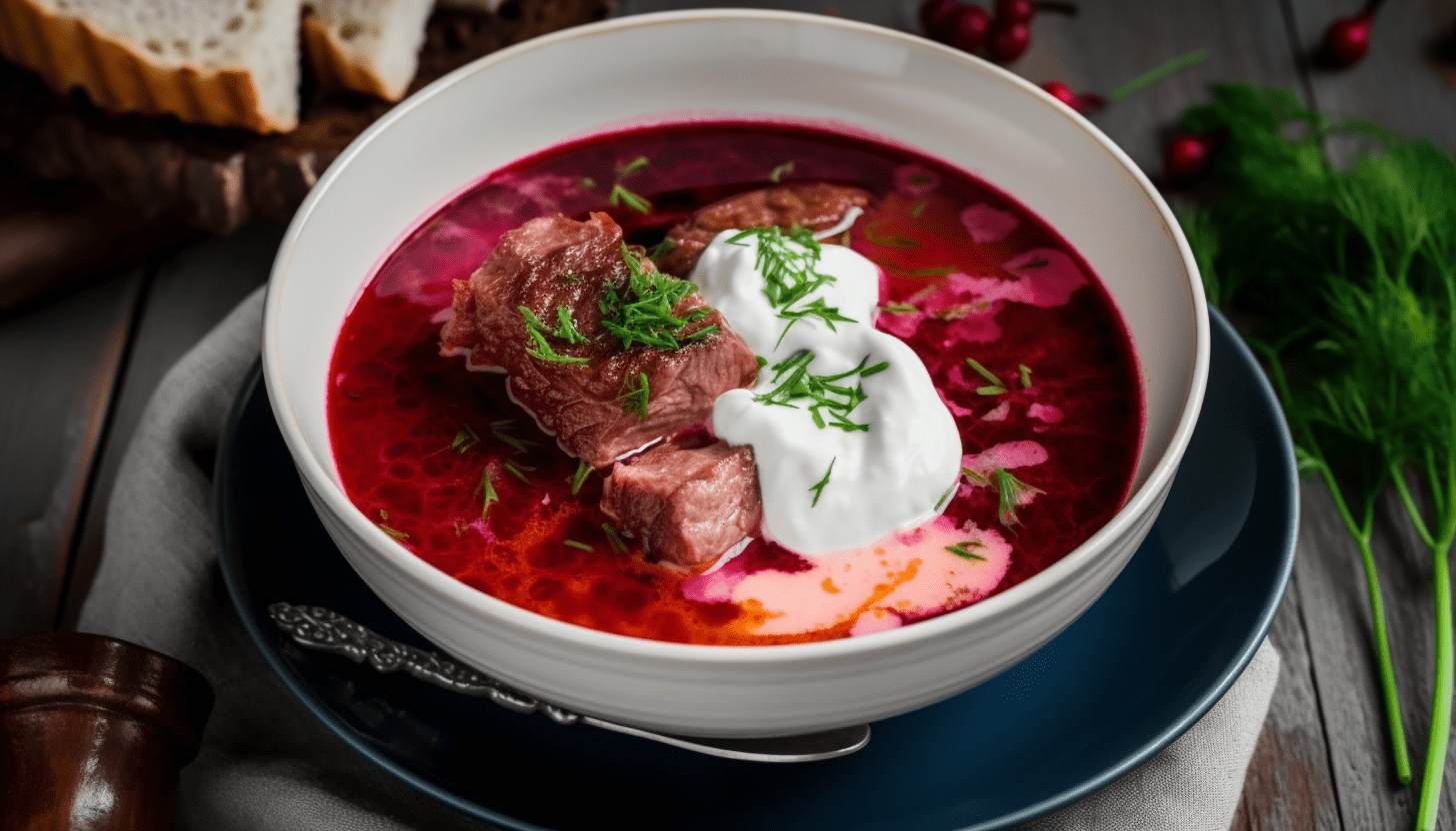 Ancient borscht - beetroot soup